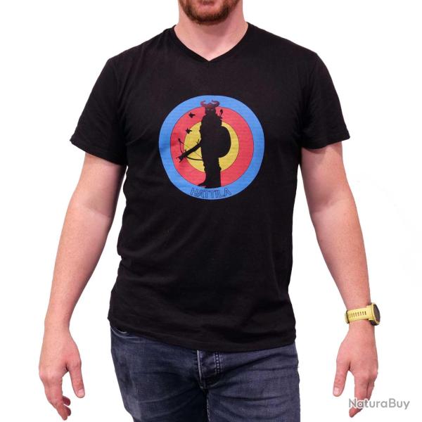 T-Shirt Hattila - 4 Mod�les sur noir ou blanc M Noir Cible