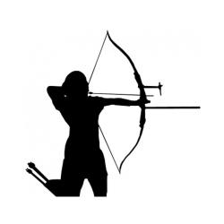Autocollants Arctec Archery barebow Silver Femme