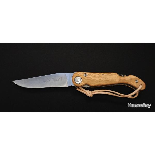 Couteau pliable Baroudeur Laguiole - Manche Bois d'Olivier , Lame Acier inoxydable