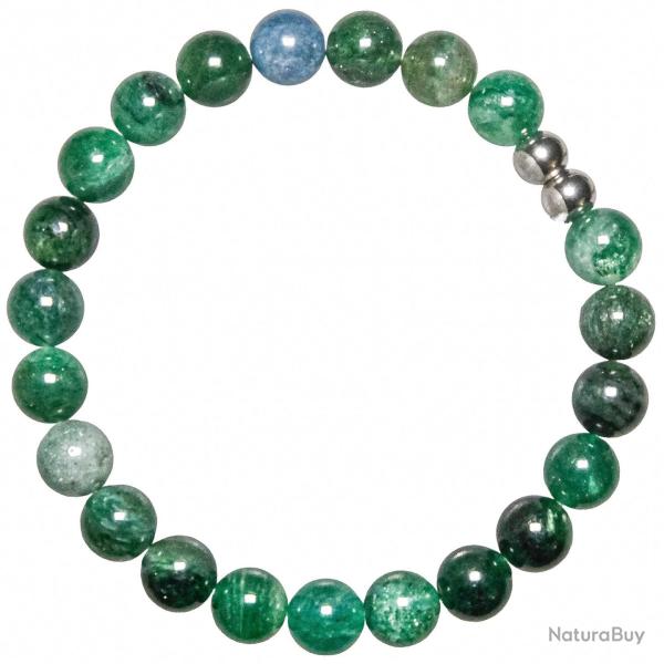 Bracelet en fuchsite verte - Perles rondes 8 mm