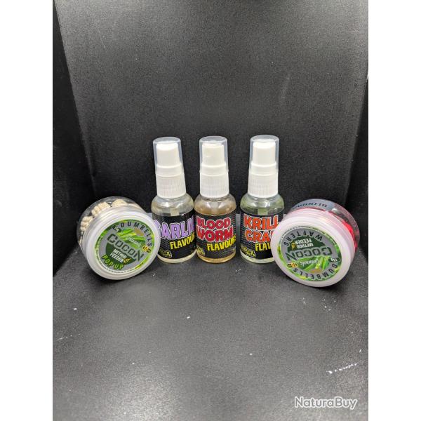 Lot 341/ lot carpe pop up spray Flavour pro elite baits....FISH AND FISHING.