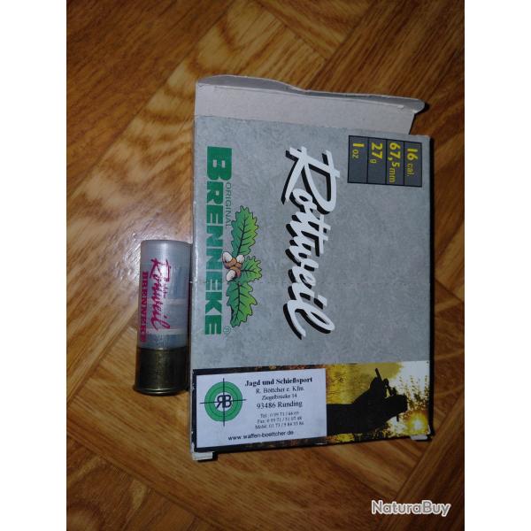 Vends cartouches Brennecke calibre 16
