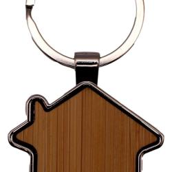 Porte cl&eacute; bois et m&eacute;tal Maison &agrave; personnaliser