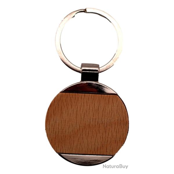 Porte cl bois et mtal Rond  personnaliser