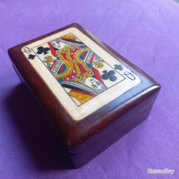 boite & coffret tout en bois + jeu poker