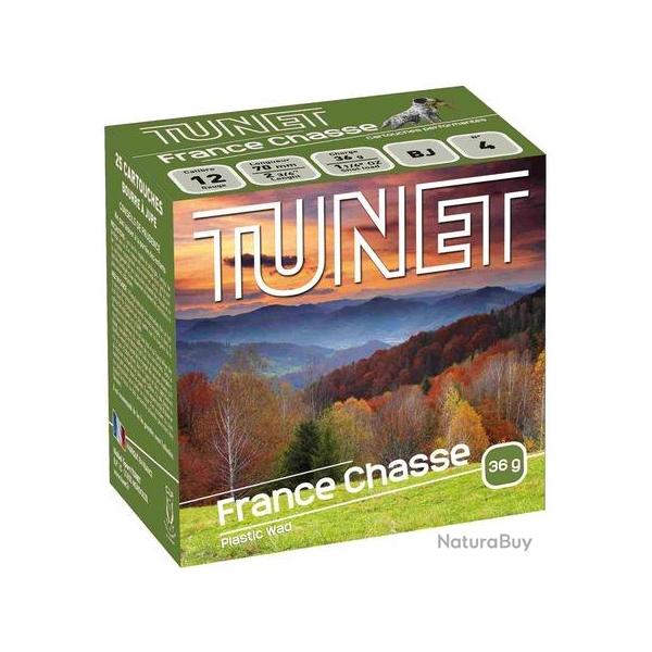 TUNET Cartouches de chasse FRANCE CHASSE - par boite de 25  12  / 70  36g
