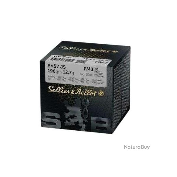 SELLIER BELLOT Balles de chasse Fmj - par boite de 50  8 x 57 JS   196Gr