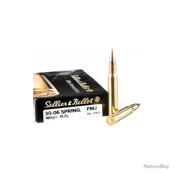 SELLIER BELLOT Balles de chasse Fmj - par boite de 20  30-06 SPRINGFIELD   180Gr