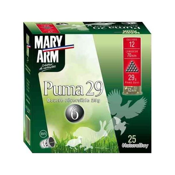 MARY ARM Cartouches de chasse Puma 29 - par boite de 25  12  / 70  29g - 7.5
