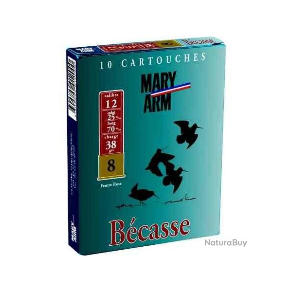 MARY ARM Cartouches de chasse Becasse par boite de 10 12 70 38g