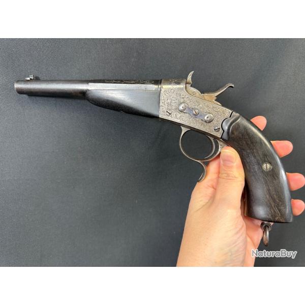 SPLENDIDE PISTOLET ROLLING BLOCK de chasse cal 9 mm flobert ?