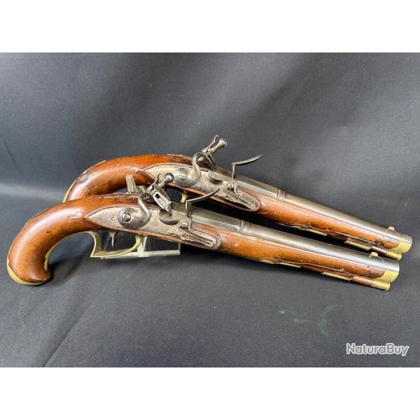 PAIRE PISTOLETS D'OFFICIER AUTRICHIENNE FIN 18me sicle