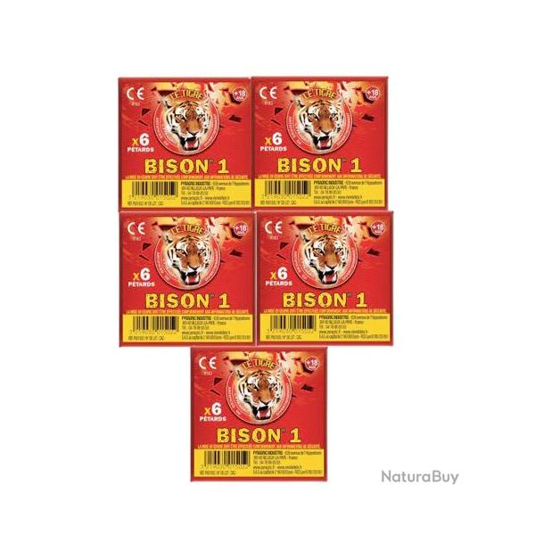 5X Paquet de 6 Ptard  mche Bison 1 - Artifice