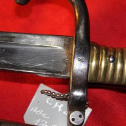 Baionnette  Chassepot marqu&eacute;e     " ANCRE DE MARINE  "
