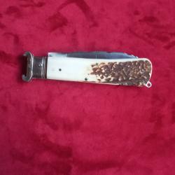 Ancien gros couteau pliant de chasse extracteur 12 / 20