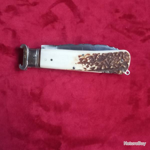 Ancien gros couteau pliant de chasse extracteur 12 / 20