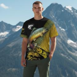 T-Shirt pêche impression 3D Motif et Taille au choix....ENCHERE 1 EURO