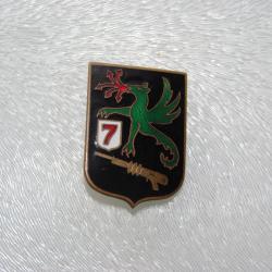 INSIGNE DU 7 &deg; BLLON MITRAILLEURS SECTEUR FORTIFIE D'ALTKIRCH -------A.AUGIS DOS GRENULEUX --------