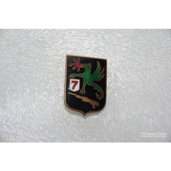 INSIGNE DU 7 � BLLON MITRAILLEURS SECTEUR FORTIFIE D'ALTKIRCH -------A.AUGIS DOS GRENULEUX --------