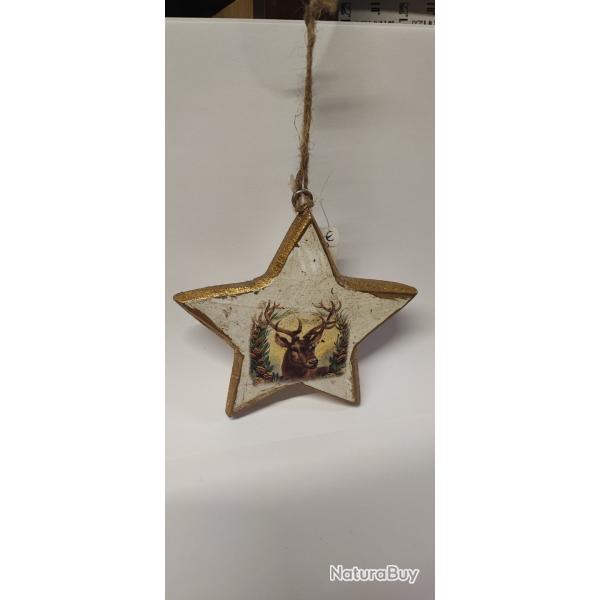 Suspension - BOULE DE NOEL - forme cerf en m�tal