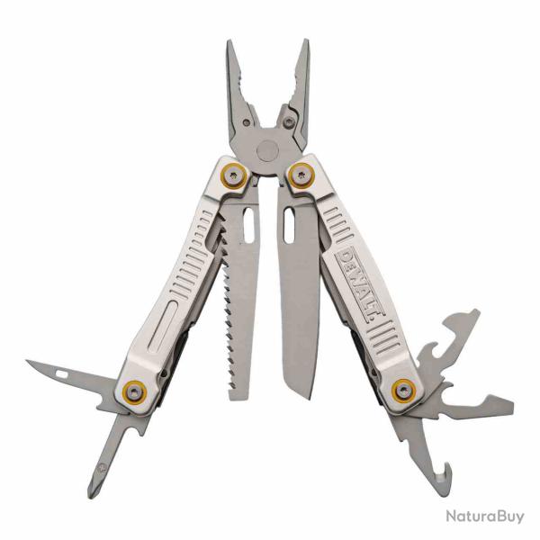 Pince Outil Dewalt MT20 12 IN 1 Multi Tool Lame Acier 440 Manche Aluminium Argent Etui DXKNMT20