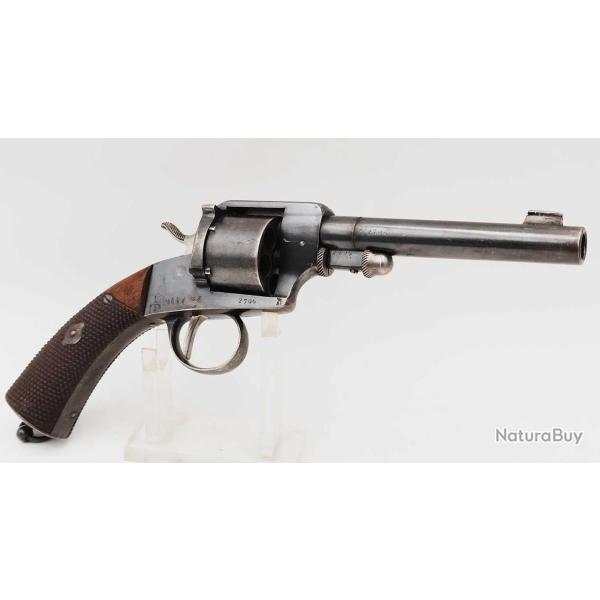 REVOLVER FRANCOTTE MOD�LE 1871 CONTRAT MILITAIRE SU�DOIS CALIBRE 11mm SIMPLE ACTION - BELGIQUE XIX X