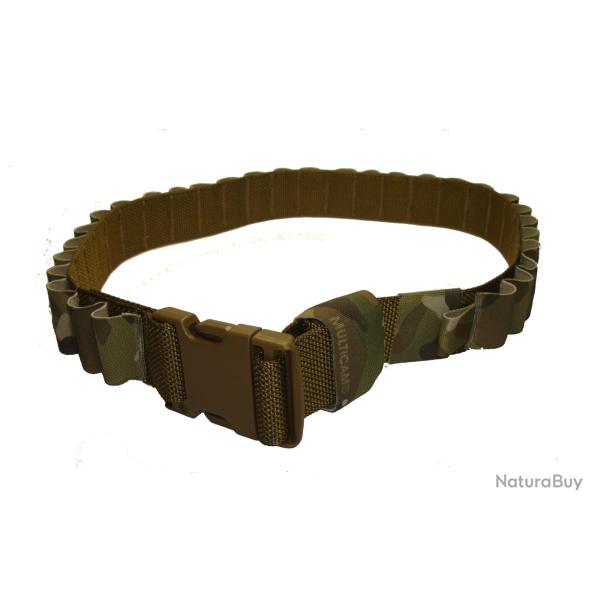 CARTOUCHIERE DE CEINTURE 30 TUBES MULTICAM POUR CARTOUCHES DE FUSIL CAL.12 - GRANDE CAPACITE
