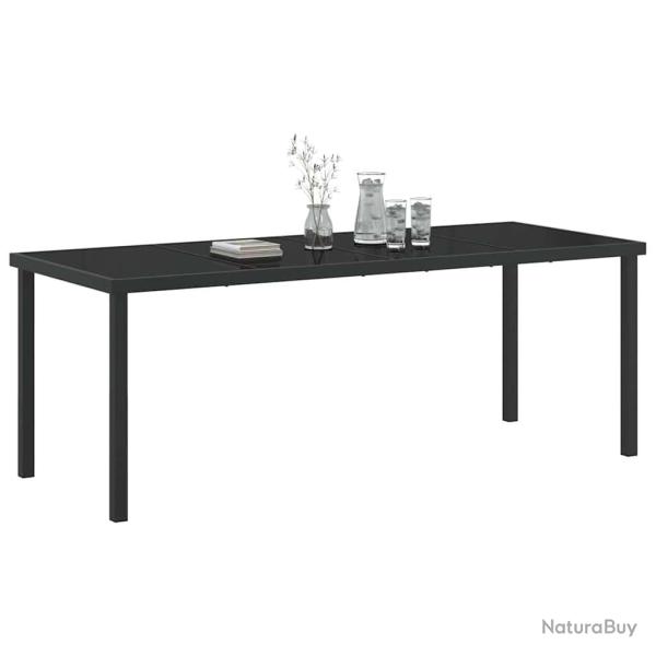 Table de Jardin Noir 200 x 80 x 73 cm M�tal