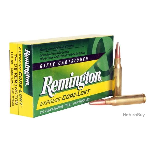 1 Boite de Balles Remington cal 7mm-08 140gr Core-Lokt