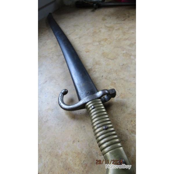 baionnette chassepot s�rie Z administration St Etienne 1871 rare marquage  guerre Prusse non mono