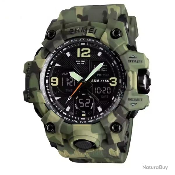 Montre style MILITAIRE camouflage ......ENCHERE 1 EURO