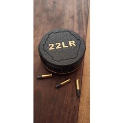 Bo&icirc;te &agrave; munitions 22LR noire et dor&eacute;e. pratique, robuste et design, Tikka Victrix Feinwerkbau