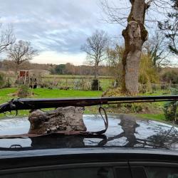 Fusil canardière poudre noire à percussion 18e siècle