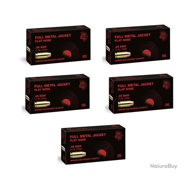 Munitions GECO .40 S&W FMJ Flat Nose 11.7g 180gr PAR 250
