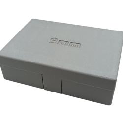 boite de stockage de munitions 9mm X50 avec stockage des munitions anglées couleur grise