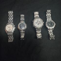lot de 3 montres chronom&egrave;tre de marque + 1 BEUCHAT  CHEVIGNON // BEUCHAT // CASIO // PHILIP PERSIO