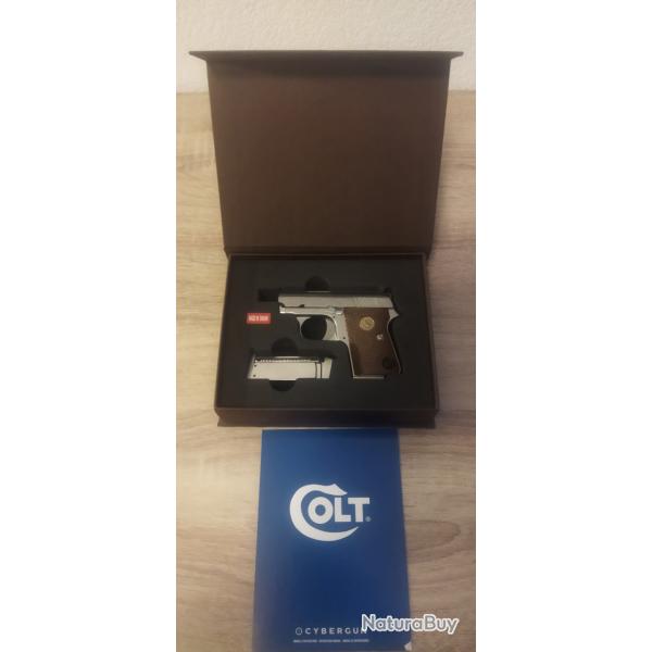 Rplique Airsoft - Pistolet Colt Junior Gaz GBB Full Metal WE (Silver) + Chargeur supplmentaire