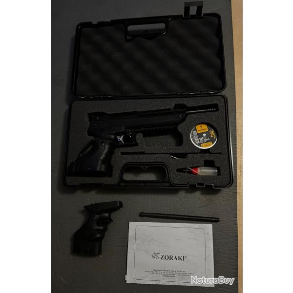 Pistolet  plomb Zoraki HP01-02 4,5 mm - 2 canons filets + 2 poignes ergonomiques