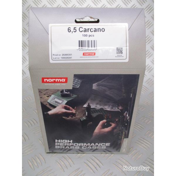 100 douilles/ etuis neufs Norma 6.5 Carcano, 129euros!!!