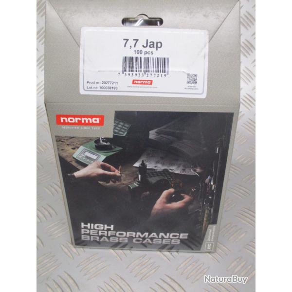 100 douilles/ etuis neufs Norma 7.7 Arisaka Japonnais, 129euros!!!