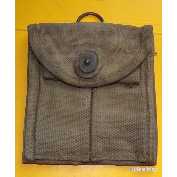 PORTE MAGASINS AMERICAIN 1944 WWII POUR USM1 EN TISSU RECONDITIONNE POUR L'ARMEE FRANCAISE, MODELE A