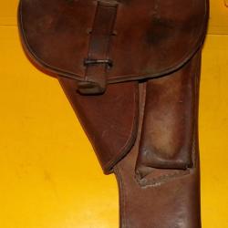 ETUI EN CUIR DE L'ARMEE FRANCAISE POUR P.A MAC 50, PERIODE GUERRE INDOCHINE  ,   FABRICATION