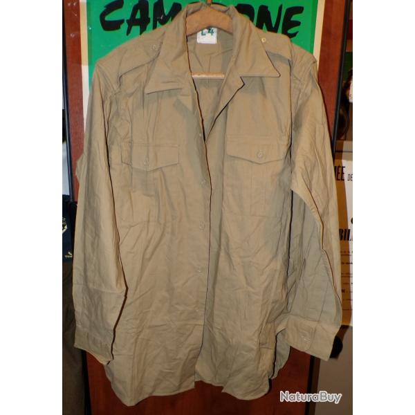 CHEMISE MILITAIRE DE L'ARMEE FRANCAISE ,Taille 4 L SOIT XL EN CIVIL,1959  FABRICATION FRANCAISE A NA