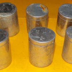 LOT DE 6 BOITES EN ALU POUR TETE D'ARTILLERIE  , BON ETAT VOIR PHOTOS . POUR TOUT RENSEIGNEMENT ME C
