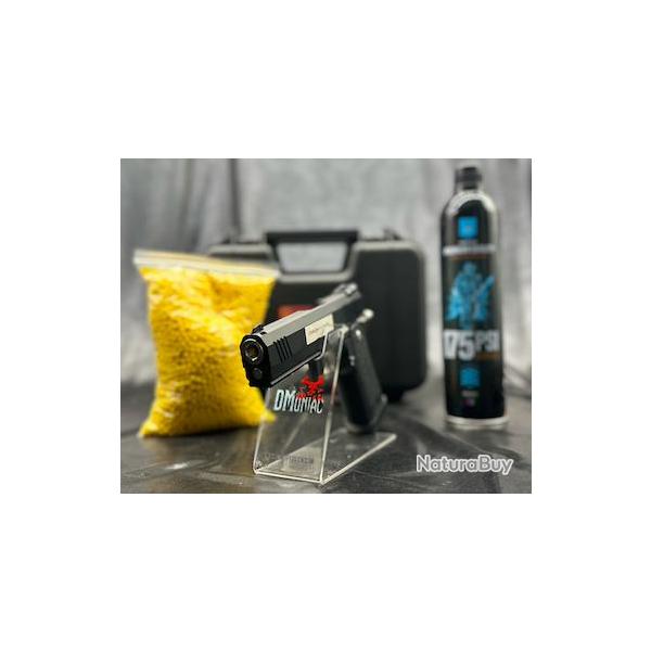 Pack Prt a Tirer Rplique GBB hi-capa noir/silver Golden Eagle