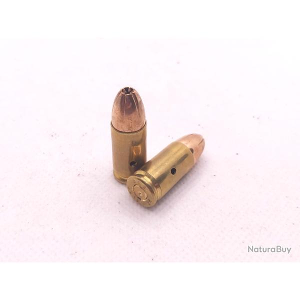 Balle neutralis� Hollow-point JHP de 9mm parabellum Luger 9x19mm pour d�coration INERTE NEUTRA