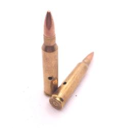 Balle neutralis&eacute; de 5.56mm NATO Laiton M4 M16 AR15 5.56x45mm .223 Remington d&eacute;coration INERTE NEUTRA