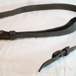 RARE Bretelle fusil allemand K98 marron striée complète contre patte battant crosse ref SCN25ALL011