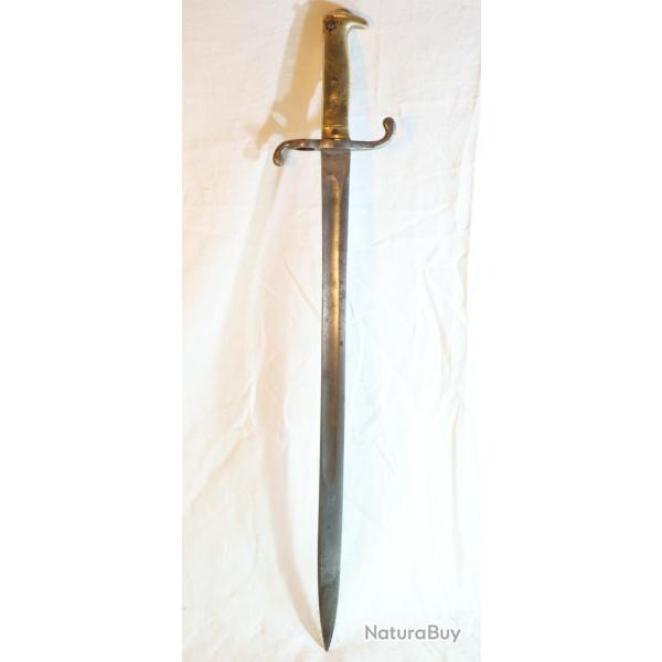 Baonnette allemande 1871 fusil M1871 MAUSER Gewehr 88 105e Rgt Infanterie saxon ref SCN25BAI004