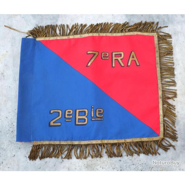 ARME FRANAISE - UNIQUE fanion annes 60 - 7me RA 2me Batterie - ref CAE25FAN001